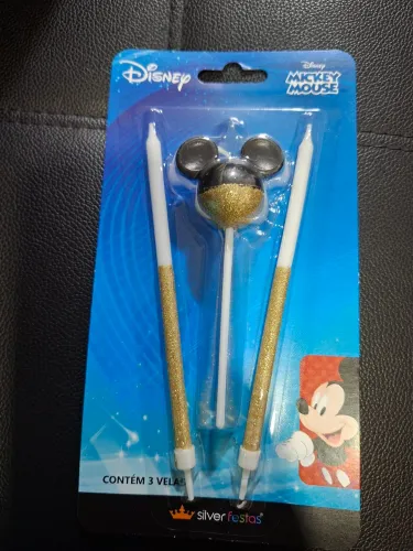 3 velas do Mickey