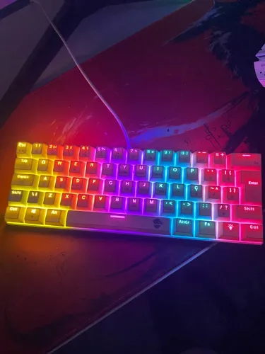 Teclado 60% rgb branco