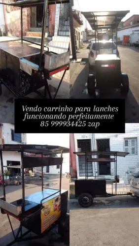Vendo carrinho de lanche funcionando perfeitamente.