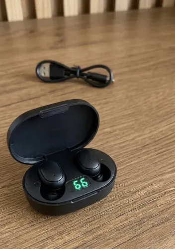 Fone Bluetooth E6S TWS Visor Digital - NOVO Preto