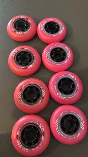 8 rodas novas para patins 80mm 86A IS Urban Rosa