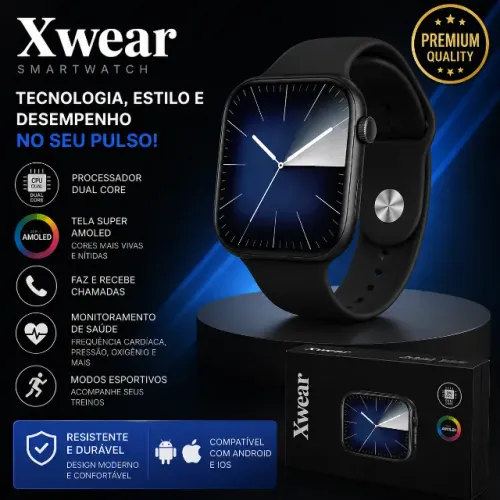 Smartwatch Xwear Tela AMOLED | Dual Core Android e iPhone