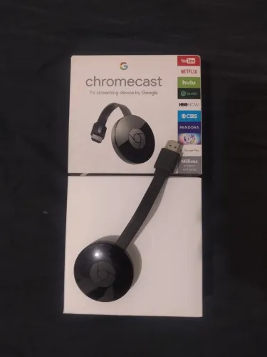 Chromecast 3 na caixa