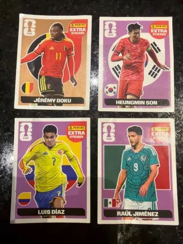 Figurinha Legend bronze Doku roxa Son Luís dias e Jimenez Copa 2026
