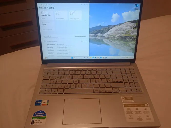 Notebook Asus VivoBook 15, 13° geração, IntelCore i5, 8GB, 512 GB SSD. Pouco utilizado
