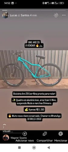 Bike Aro 29 Ever Nina - Muito bem conservada!