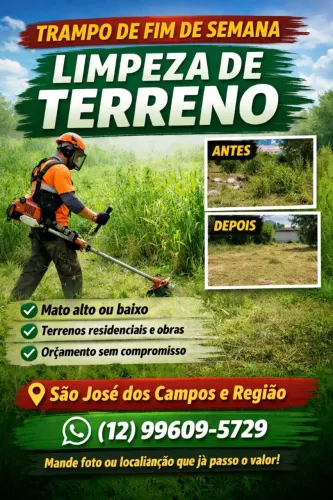 Limpeza de lotes - roçadeira 