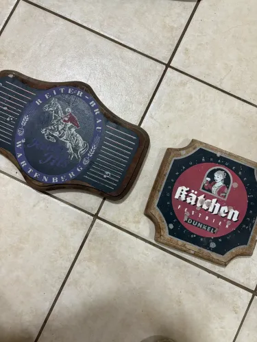 Placas Decorativas Cervejeiras Vintage - Reiter Pils e Küchen Dunkel