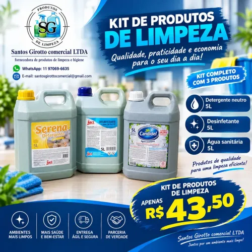 Kit produtos de limpeza