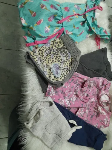lote com 20 peças menina tamanho 01 e 02