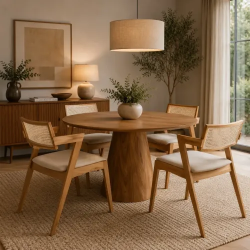 Mesa de Jantar 4 Cadeiras Prisma Design Moderno tt87