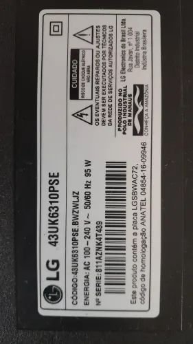 Tv lg 46 polegadas quebrada