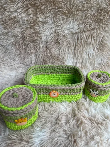 Kit safari organizador de croche
