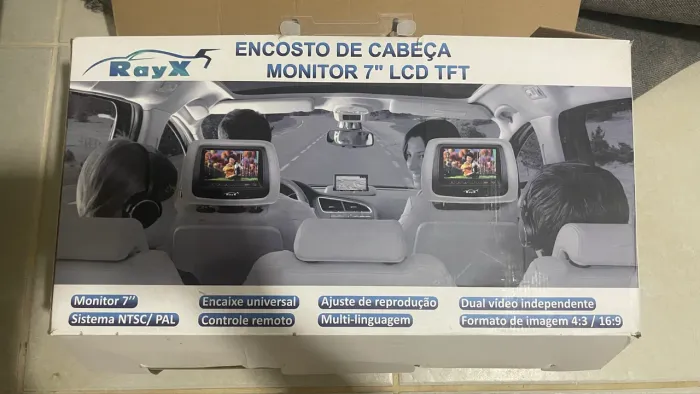 Monitor de Encosto de Cabeça RayX TFT 7 NOVO