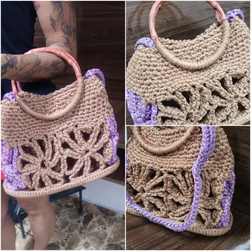 Bolsa se praia em fio náurico