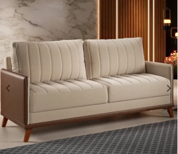 SOFÁ LIVING CONCEPT BRONZE 2,00 m - VIERO MÓVEIS