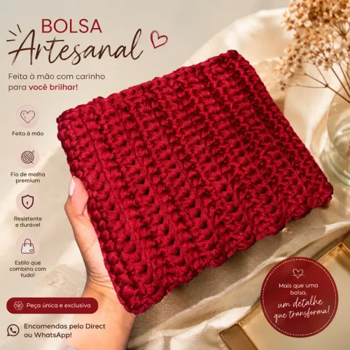 Bolsa de Crochê Artesanal