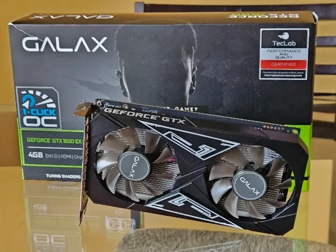 GTX 1650 4GB GALAX EX 1-Click OC + Caixa Original