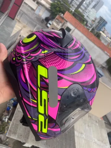 Capacete Ls2 rosa 