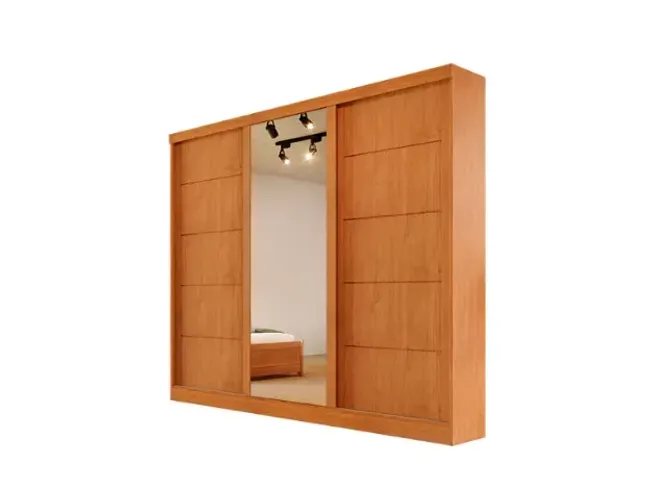 GUARDA ROUPAS 3 PORTAS COM ESPELHO (NOVO)