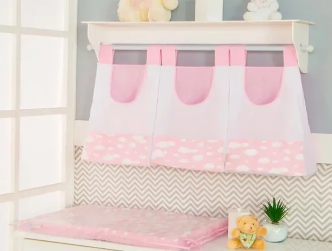Porta fralda com 3 saco suporte e trocador completo