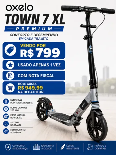 Patinete Oxelo Town 7 Susp Decathlon - Estado de Novo - Usado Apenas 1 Vez