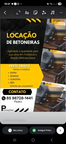 Locação de betoneira 