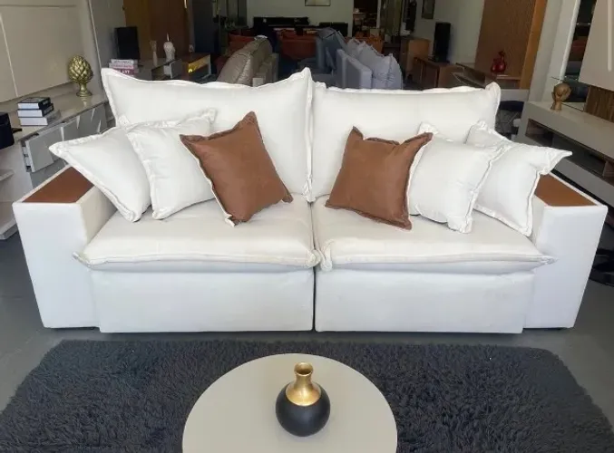 Sofá Cama Confort Duo 2,30 m Linho Bege