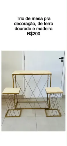 Mesa para decoração