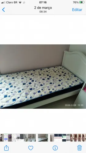 Cama e colchão solteiro