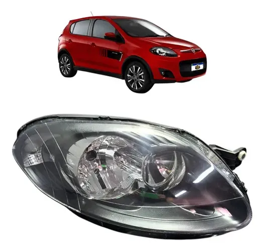 Farol Direito Palio 2012 2013 2014 2015 2016 Máscara Negra Direito/passageiro