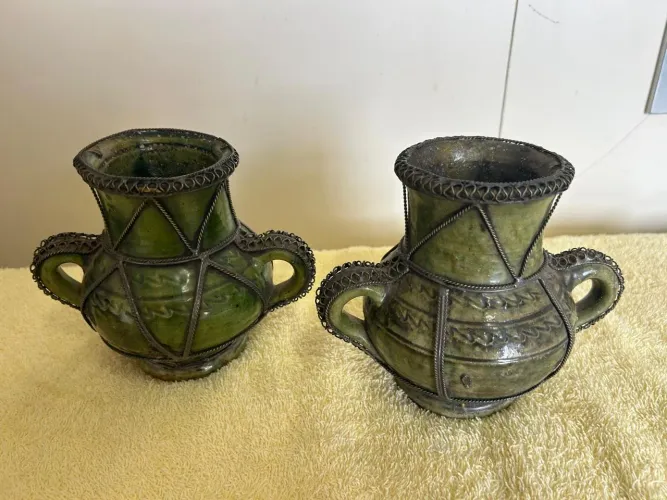 Par de vasos decorativos 