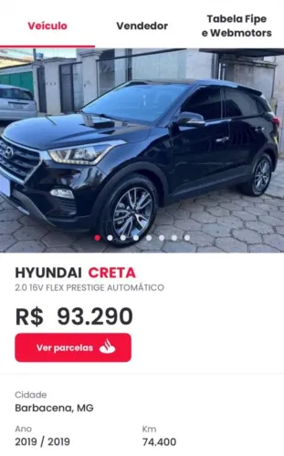 Hyundai Creta Prestige 2.0 16V Flex Aut. 2019