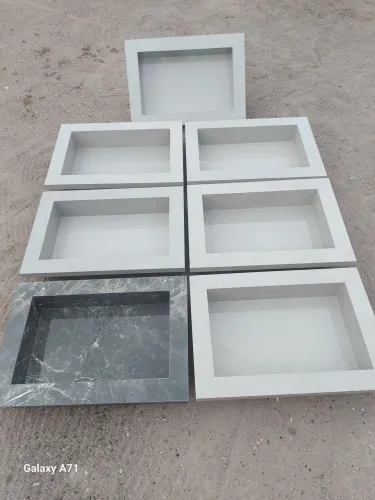 Nichos pra banheiro feito de porcelanato