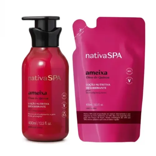 Combo Nativa SPA: Loção Hidratante Ameixa 400ml + Refil 400ml