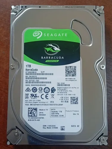 HD DISCO COMPUTADOR 1TB BARRACUDA 7200RPM SATA 6GB/S ST1000DM010_ZN12RCYE - SEAGATE 