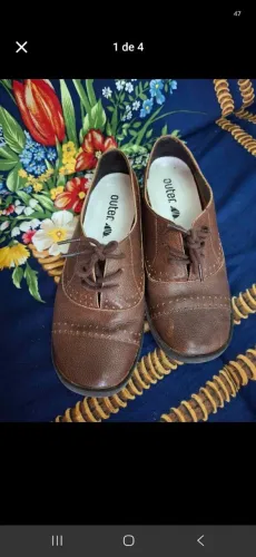 Sapato Oxford Outer. Shoes Feminino Couro - Tam 35