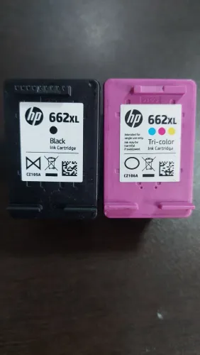 Cartucho hp 662XL preto e colorido 18ml primeira recarga testado