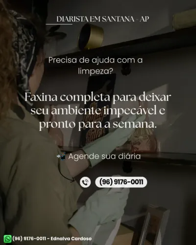 Diarista Experiente | Faxina Residencial e Comercial
