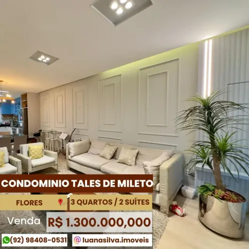 Condomínio Tales de Mileto - Imóvel para venda com 3 quartos em Flores - Manaus - AM