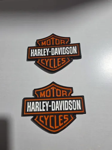 Logotipo em metal Harley Davidson pesado autocolante 3m par