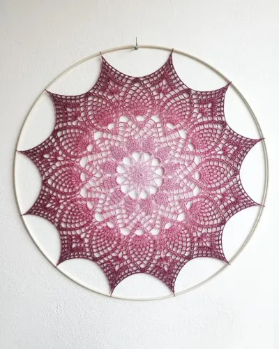 Mandala degradê em crochê