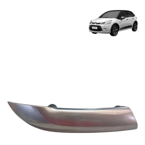 Puxador Interno Porta Dianteira Lado Esquerdo Citroen C3 Prata