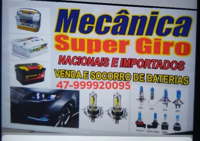 Bateria e mecânica 24 horas.