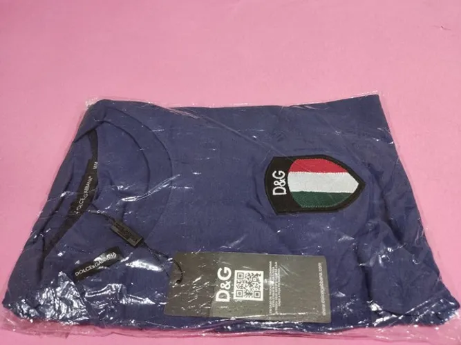 Camisa D&G, azul, tamanho M, fio 30.1