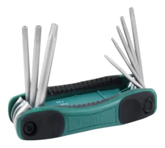 Jogo De Chave Torx Tipo Canivete Sata 8pc St09123sj