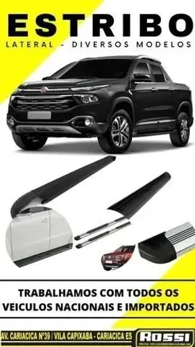 Estribo Lateral Bepo Oval Cromado Para Fiat Toro 2016...