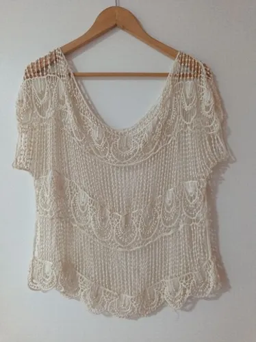 Blusa de linha Sobreposição