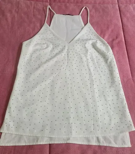 Blusa Branca Strass ORIGINAL M