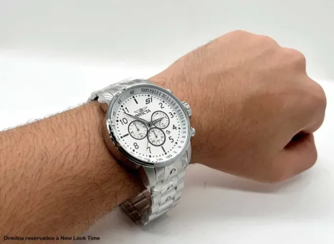 Relógio Masculino Invicta S1 Rally - 48mm, Aço (23077) Pouco uso e sem marcas.